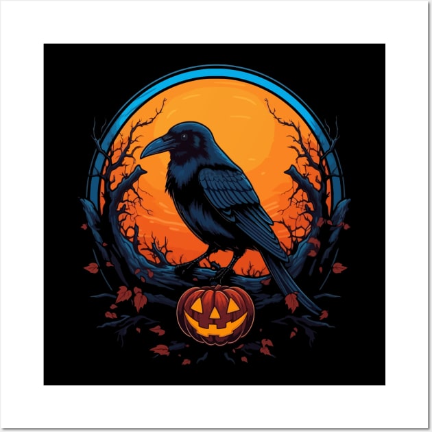 Crow Halloween Wall Art by JH Mart